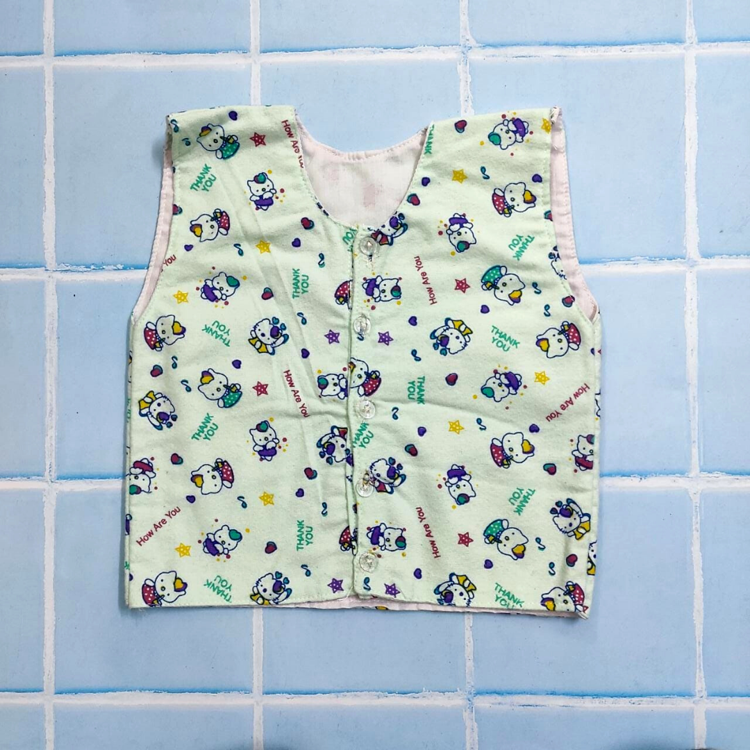 Bandi, Peti, newborn Essential, Newborn Clothing, Newborn Collection, Boys Clothing, Girls Clothing, Unisex Clothing, Pure Cotton, Colors, Designs, Patterns, Prints, Comfortable Clothing, Soft Clothing, Warm Clothing, Everyday Essentials, Daily wear, Cut Sleeves, Front Button, 0-6 months kid clothes, 0-3 months kid clothes, 3-6 months kid clothes,  Made in India